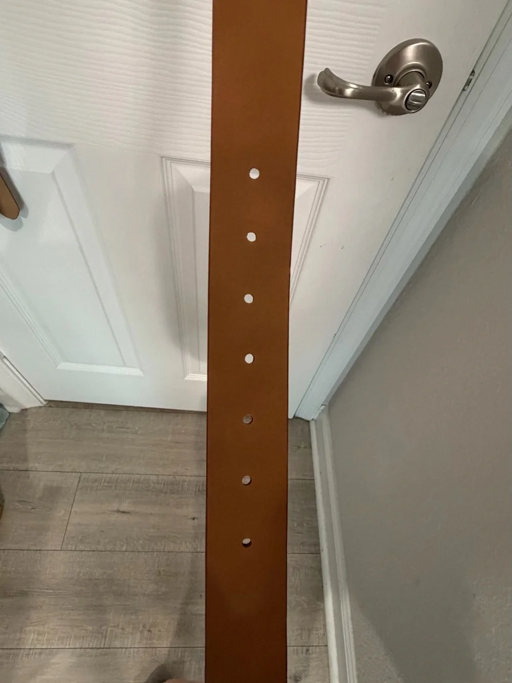 NWT Linea Pelle Brown Leather Belt with Decorative Stitching